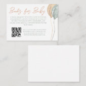 Balloons Babydusche Buchkarte Mitteilungskarte (Vorne/Hinten)