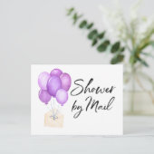 Balloons Babydusche per Mail lange Entfernung Postkarte (Stehend Vorderseite)