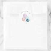 Balloons Babydusche Rundsticker Runder Aufkleber (Tasche)