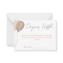 Balloons Babydusche Windelwaschkarte