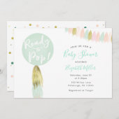 Balloons Bereit zum Pop Baby Dusche Einladung (Vorne/Hinten)