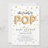 Balloons Bereit zum POP Boys Dusche Einladungen (Vorderseite)