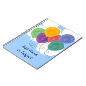 Balloons Betrifft Notebook Notizblock (Linke Seite)