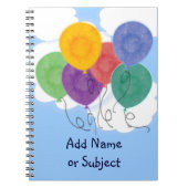 Balloons Betrifft Notebook Notizblock (Vorderseite)