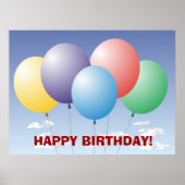 Balloons Birthday Banner Poster (Vorne)