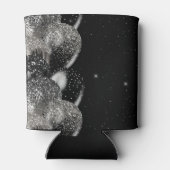 Balloons Birthday Black Silver Glitzer Party Dosenkühler (Rückseite)