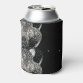Balloons Birthday Black Silver Glitzer Party Dosenkühler (Kanne Rückseite)