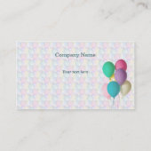 Balloons Birthday Party Organizer Business Card Visitenkarte (Rückseite)