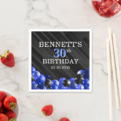 Balloons Black Blue Birthday Napkins Serviette (Beispiel)