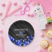 Balloons Black Blue Geburtstag Pappteller (Party)