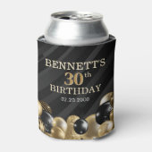 Balloons Black Gold Dosenkühler (Kanne Vorderseite)