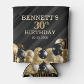 Balloons Black Gold Dosenkühler (Vorderseite)