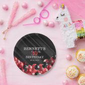 Balloons Black Red Birthday Pappteller (Party)