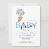 Balloons Blue Einladung (Vorderseite)