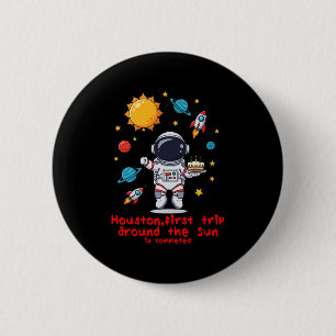 Balloons Cake und Candles perfekt ein Jahr alt Cel Button