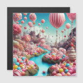Balloons Candy Land Magneteinladung (Vorne/Hinten)