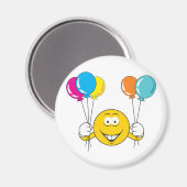 Balloons Celebration Face Magnet (Vorderseite/Rückseite)