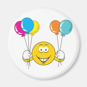 Balloons Celebration Face Magnet