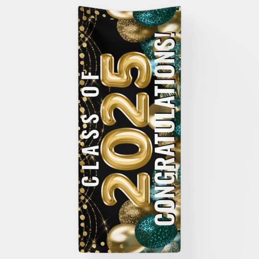 Balloons Class 2025 Abschluss Banner (Vertikal)