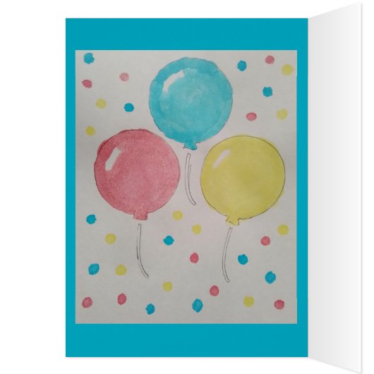 Balloons & Confetti Blank Cards (Innen (Links))