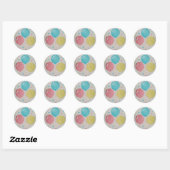 Balloons & Confetti Round Stickers (Blatt)