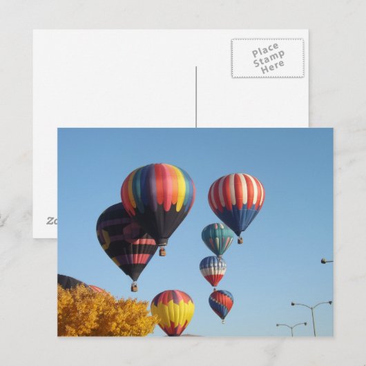 Balloons, die Postkarte bilden (Vorne/Hinten)