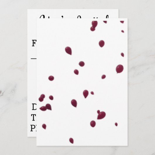 Balloons Einladung (Vorne/Hinten)