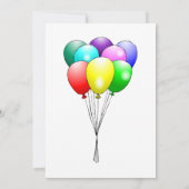 Balloons Einladung zum Geburtstag (Rückseite)