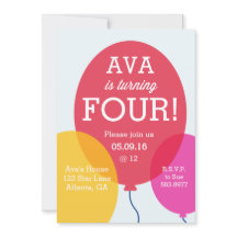 Balloons Einladung zum Geburtstag