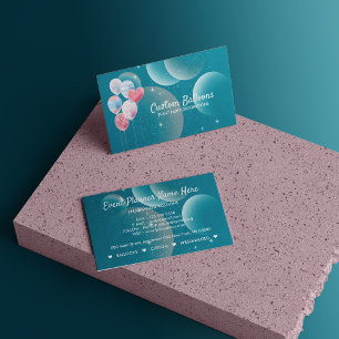 Balloons Event Party Planer Dekoration Marine Gree Visitenkarte