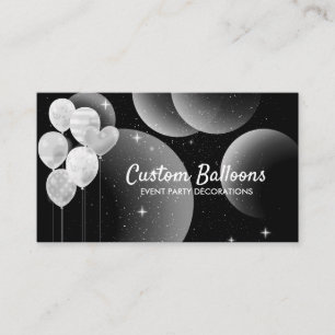 Balloons Event Party Planer Dekoration Schwarz Visitenkarte