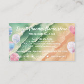 Balloons Event Party Planer Dekoration Strand Visitenkarte (Rückseite)