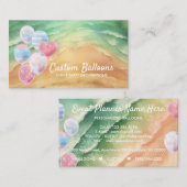 Balloons Event Party Planer Dekoration Strand Visitenkarte (Vorne/Hinten)