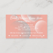 Balloons Event Party Planer Dekoration Visitenkarte (Rückseite)