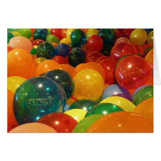 Balloons Farbiges Party Design (Vorderseite (Horizontal))