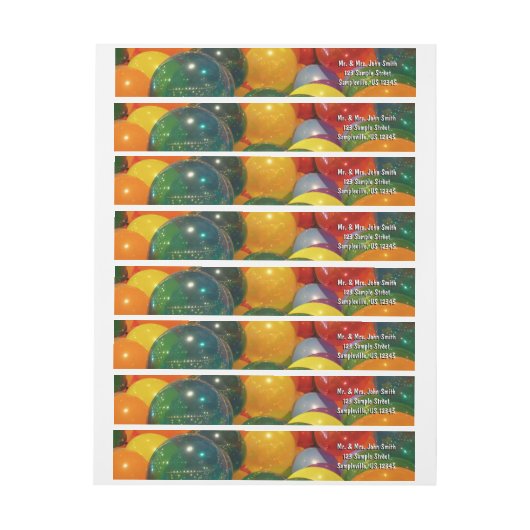 Balloons Farbiges Party Design (Bogen)