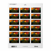 Balloons Farbiges Party Design Adressaufkleber (Vorne)