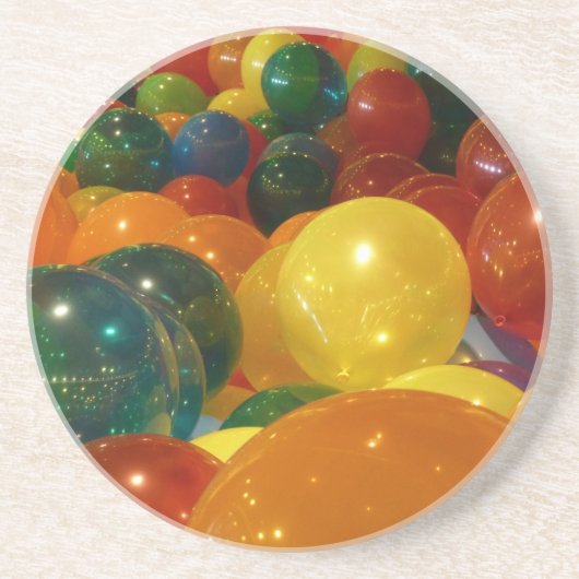 Balloons Farbiges Party Design Getränkeuntersetzer (Vorne)
