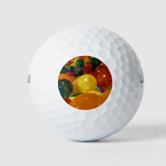Balloons Farbiges Party Design Golfball (Vorderseite)