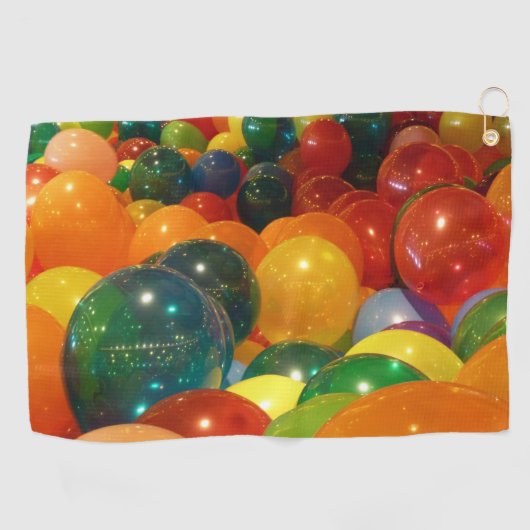 Balloons Farbiges Party Design Golfhandtuch (Horizontal)