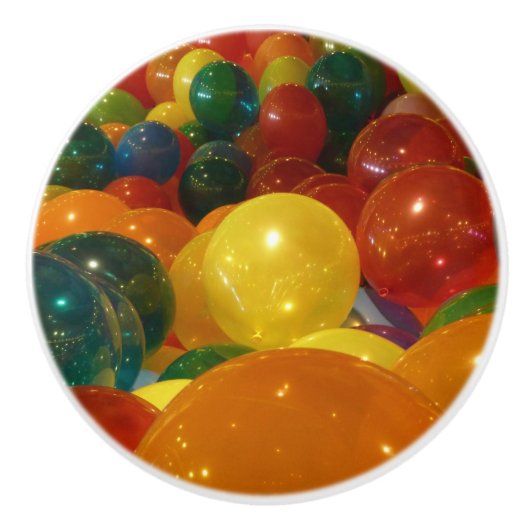 Balloons Farbiges Party Design Keramikknauf (Vorderseite)