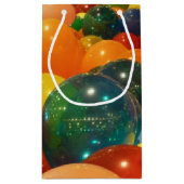 Balloons Farbiges Party Design Kleine Geschenktüte (Rückseite)