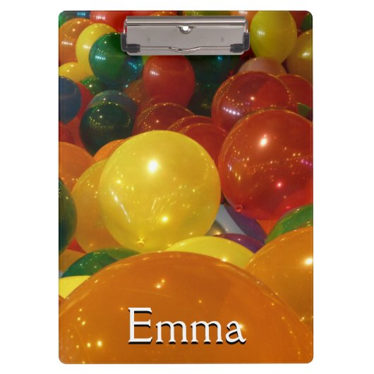 Balloons Farbiges Party Design Klemmbrett (Vorderseite)