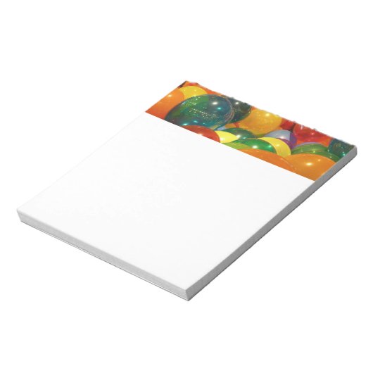 Balloons Farbiges Party Design Notizblock (Rotiert)