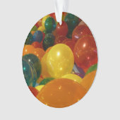 Balloons Farbiges Party Design Ornament (Vorderseite)