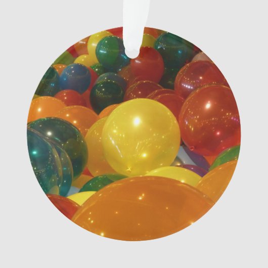 Balloons Farbiges Party Design Ornament (Vorderseite)