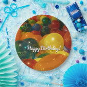 Balloons Farbiges Party Design Pappteller (Party)