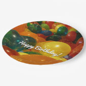 Balloons Farbiges Party Design Pappteller (Schrägansicht)