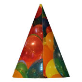 Balloons Farbiges Party Design Partyhütchen (Rückseite)
