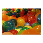 Balloons Farbiges Party Design Poster (Vorderseite)